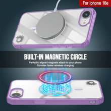 Load image into Gallery viewer, Punkcase iPhone 16e Magnetic Wireless Charging Case [ClearMag Series][Purple]
