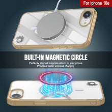 Load image into Gallery viewer, Punkcase iPhone 16e Magnetic Wireless Charging Case [ClearMag Series][Gold]
