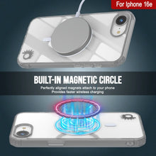 Load image into Gallery viewer, Punkcase iPhone 16e Magnetic Wireless Charging Case [ClearMag Series][Silver]
