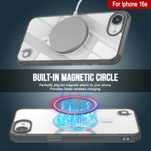 Load image into Gallery viewer, Punkcase iPhone 16e Magnetic Wireless Charging Case [ClearMag Series][Black]
