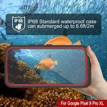 Load image into Gallery viewer, Google Pixel 9 Pro XL Waterproof Case, Punkcase [Extreme Series] Armor Cover W/ Built In Screen Protector [Red]
