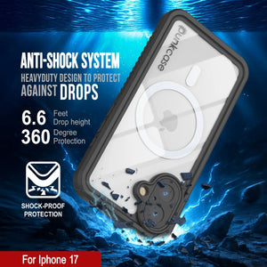 iPhone 17 Waterproof Case, Punkcase [Extreme Series] Armor Cover W/ Built In Screen Protector [Red]
