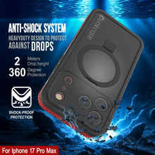 Load image into Gallery viewer, iPhone 17 Pro Max Waterproof Case [Kickstud 2.0 Series] Protective IP68 Cover W/Screen Protector &amp; Kickstand [Red]
