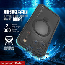 Load image into Gallery viewer, iPhone 17 Pro Max Waterproof Case [Kickstud 2.0 Series] Protective IP68 Cover W/Screen Protector &amp; Kickstand [Teal]
