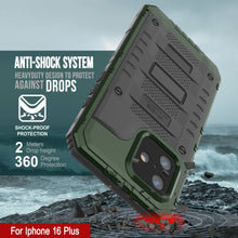 Load image into Gallery viewer, iPhone 16 Plus Metal Extreme 3.0 Series Aluminum Waterproof Case IP68 W/Buillt in Screen Protector &amp; Kickstand [Dark Green]
