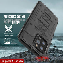 Load image into Gallery viewer, iPhone 16 Pro Max Metal Extreme 3.0 Series Aluminum Waterproof Case IP68 W/Buillt in Screen Protector &amp; Kickstand [Black]
