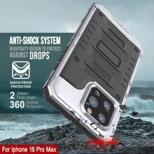 Load image into Gallery viewer, iPhone 16 Pro Max Metal Extreme 3.0 Series Aluminum Waterproof Case IP68 W/Buillt in Screen Protector &amp; Kickstand [White]
