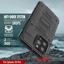 Load image into Gallery viewer, iPhone 16 Pro Metal Extreme 3.0 Series Aluminum Waterproof Case IP68 W/Buillt in Screen Protector &amp; Kickstand [Black]
