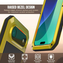 Load image into Gallery viewer, iPhone 17 Air Metal Case, Heavy Duty Military Grade Armor Cover [shock proof] Full Body Hard [Yellow]
