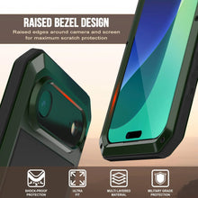 Load image into Gallery viewer, iPhone 17 Air Metal Case, Heavy Duty Military Grade Armor Cover [shock proof] Full Body Hard [Dark Green]

