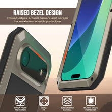 Load image into Gallery viewer, iPhone 17 Air Metal Case, Heavy Duty Military Grade Armor Cover [shock proof] Full Body Hard [Gold]
