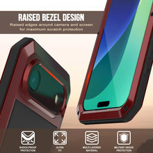 Load image into Gallery viewer, iPhone 17 Air Metal Case, Heavy Duty Military Grade Armor Cover [shock proof] Full Body Hard [Red]
