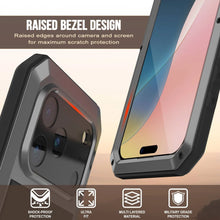 Load image into Gallery viewer, iPhone 17 Pro Max Metal Case, Heavy Duty Military Grade Armor Cover [shock proof] Full Body Hard [Silver]
