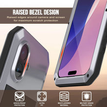 Load image into Gallery viewer, iPhone 17 Metal Case, Heavy Duty Military Grade Armor Cover [shock proof] Full Body Hard [White]
