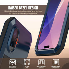 Load image into Gallery viewer, iPhone 17 Metal Case, Heavy Duty Military Grade Armor Cover [shock proof] Full Body Hard [Blue]
