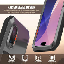 Load image into Gallery viewer, iPhone 17 Metal Case, Heavy Duty Military Grade Armor Cover [shock proof] Full Body Hard [Silver]
