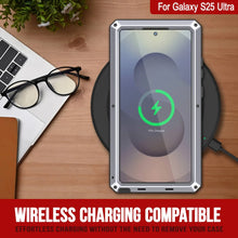 Load image into Gallery viewer, Galaxy S25 Ultra Metal Case, Heavy Duty Military Grade Armor Cover [shock proof] Full Body Hard [White]
