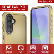 Load image into Gallery viewer, PunkCase Galaxy A36 Case, [Spartan 2.0 Series] Clear Rugged Heavy Duty Cover [Yellow]
