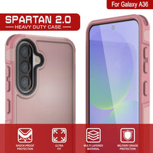 Load image into Gallery viewer, PunkCase Galaxy A36 Case, [Spartan 2.0 Series] Clear Rugged Heavy Duty Cover [Pink]
