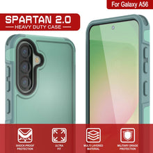 Load image into Gallery viewer, PunkCase Galaxy A56 Case, [Spartan 2.0 Series] Clear Rugged Heavy Duty Cover [Teal]
