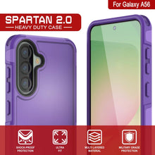 Load image into Gallery viewer, PunkCase Galaxy A56 Case, [Spartan 2.0 Series] Clear Rugged Heavy Duty Cover [Purple]

