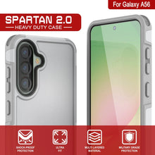 Load image into Gallery viewer, PunkCase Galaxy A56 Case, [Spartan 2.0 Series] Clear Rugged Heavy Duty Cover [White]
