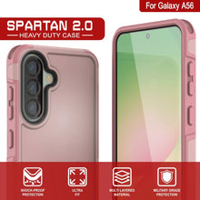 Load image into Gallery viewer, PunkCase Galaxy A56 Case, [Spartan 2.0 Series] Clear Rugged Heavy Duty Cover [Pink]

