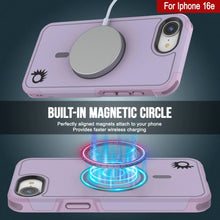 Load image into Gallery viewer, PunkCase iPhone 16e Case, [Spartan 2.0 Series] Clear Rugged Heavy Duty Cover W/Built in Screen Protector [lilac]
