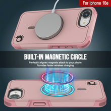 Load image into Gallery viewer, PunkCase iPhone 16e Case, [Spartan 2.0 Series] Clear Rugged Heavy Duty Cover W/Built in Screen Protector [pink]

