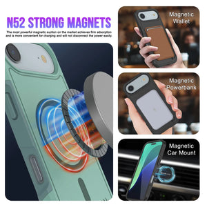 PunkCase iPhone 17 Air Case, [Spartan 2.0 Series] Clear Rugged Heavy Duty Cover W/Built in Screen Protector [teal]