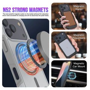 PunkCase iPhone 17 Pro Case, [Spartan 2.0 Series] Clear Rugged Heavy Duty Cover W/Built in Screen Protector [white]