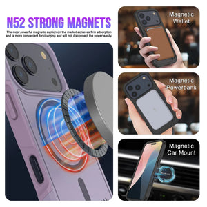 PunkCase iPhone 17 Pro Case, [Spartan 2.0 Series] Clear Rugged Heavy Duty Cover W/Built in Screen Protector [lilac]