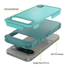 Load image into Gallery viewer, PunkCase Google Pixel 9 Pro XL Case, [Spartan 2.0 Series] Clear Rugged Heavy Duty Cover W/Built in Screen Protector [Blue]
