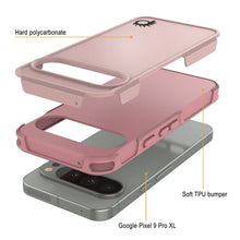 Load image into Gallery viewer, PunkCase Google Pixel 9 Pro XL Case, [Spartan 2.0 Series] Clear Rugged Heavy Duty Cover W/Built in Screen Protector [Pink]
