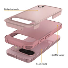 Load image into Gallery viewer, PunkCase Google Pixel 9 Case, [Spartan 2.0 Series] Clear Rugged Heavy Duty Cover W/Built in Screen Protector [Pink]
