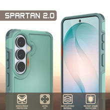 Load image into Gallery viewer, PunkCase Galaxy S26 Case, [Spartan 2.0 Series] Clear Rugged Heavy Duty Cover [Teal]
