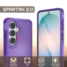 Load image into Gallery viewer, PunkCase Galaxy S26 Case, [Spartan 2.0 Series] Clear Rugged Heavy Duty Cover [Purple]
