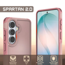 Load image into Gallery viewer, PunkCase Galaxy S26 Case, [Spartan 2.0 Series] Clear Rugged Heavy Duty Cover [Pink]

