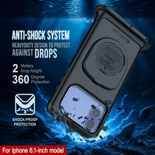 Load image into Gallery viewer, Punkcase Universal 2.0 Waterproof Phone Case for 6.1–6.3&quot; [Black]
