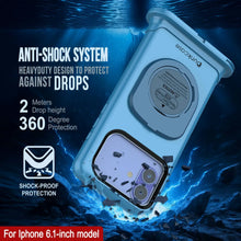 Load image into Gallery viewer, Punkcase Universal 2.0 Waterproof Phone Case for 6.1–6.3&quot; [Blue]
