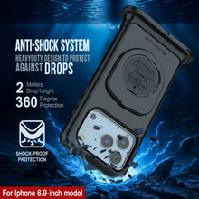 Load image into Gallery viewer, Punkcase Universal 2.0 Waterproof Phone Case for 6.7–6.9&quot; [Black]
