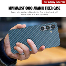 Load image into Gallery viewer, Punkcase Galaxy S25 Plus Carbon Fiber Case [AramidShield Series] Ultra Slim &amp; Light Kevlar [Blue]
