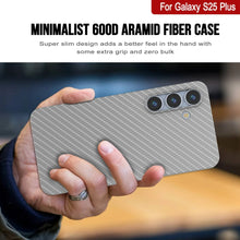 Load image into Gallery viewer, Punkcase Galaxy S25 Plus Carbon Fiber Case [AramidShield Series] Ultra Slim &amp; Light Kevlar [White]
