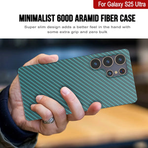 Punkcase Galaxy S25 Ultra Carbon Fiber Case [AramidShield Series] Ultra Slim & Light Kevlar [Teal]