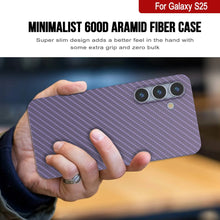 Load image into Gallery viewer, Punkcase Galaxy S25 Carbon Fiber Case [AramidShield Series] Ultra Slim &amp; Light Kevlar [Lilac]
