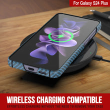 Load image into Gallery viewer, Galaxy S24 Plus Case, Punkcase CarbonShield, Heavy Duty &amp; Ultra Thin Cover [shockproof][non slip] [Light Blue]
