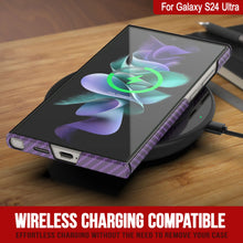 Load image into Gallery viewer, Galaxy S24 Ultra Case, Punkcase CarbonShield, Heavy Duty &amp; Ultra Thin Cover [shockproof][non slip] [Purple]

