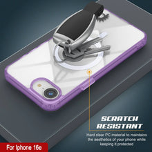 Load image into Gallery viewer, Punkcase iPhone 16e Magnetic Wireless Charging Case [ClearMag Series][Purple]
