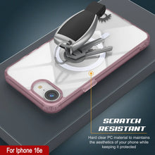 Load image into Gallery viewer, Punkcase iPhone 16e Magnetic Wireless Charging Case [ClearMag Series][Rose]
