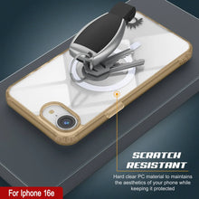 Load image into Gallery viewer, Punkcase iPhone 16e Magnetic Wireless Charging Case [ClearMag Series][Gold]
